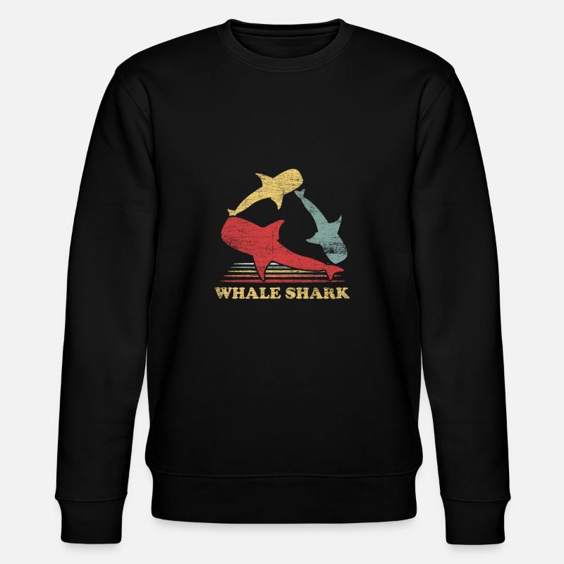 Requin-baleine rétro - Sweat bio CHANGER Stanley/Stella Unisexe - noir