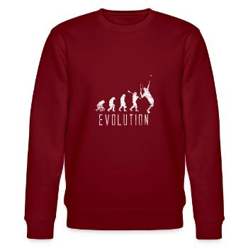 Evolution Tennis - Stanley/Stella Unisex Bio-Sweatshirt CHANGER  - Burgunderrot - Vorne - Nik (191cm) & Marisol (170cm)