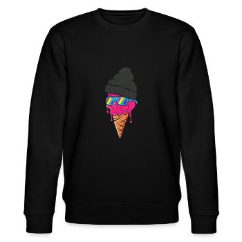 Cool Ice - Stanley/Stella Unisex Bio-Sweatshirt CHANGER  - Schwarz - Vorne - Nik (191cm) & Marisol (170cm)