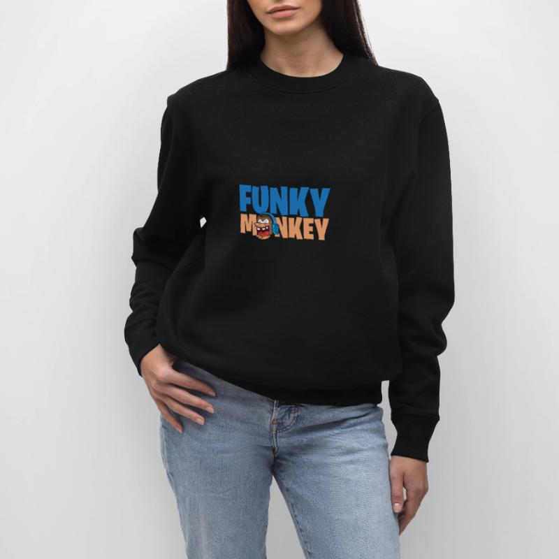 Funky Monkey Monkey HeadhoerEr Gift Stanley/Stella CHANGER Unisex Organic Sweatshirt