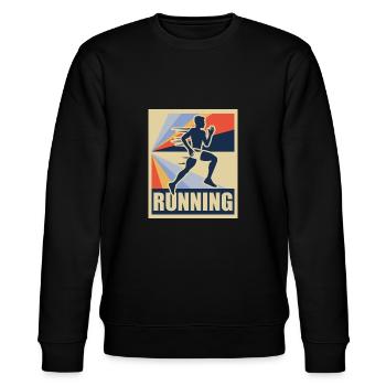 Running Retro Running Runner Sport Cadeau - Sweat bio CHANGER Stanley/Stella Unisexe - noir - Devant - Nik (191cm) & Marisol (170cm)