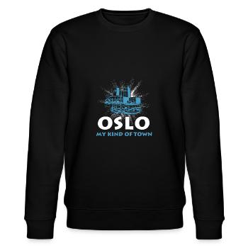 Oslo - Stanley/Stella Unisex Bio-Sweatshirt CHANGER  - Schwarz - Vorne - Nik (191cm) & Marisol (170cm)