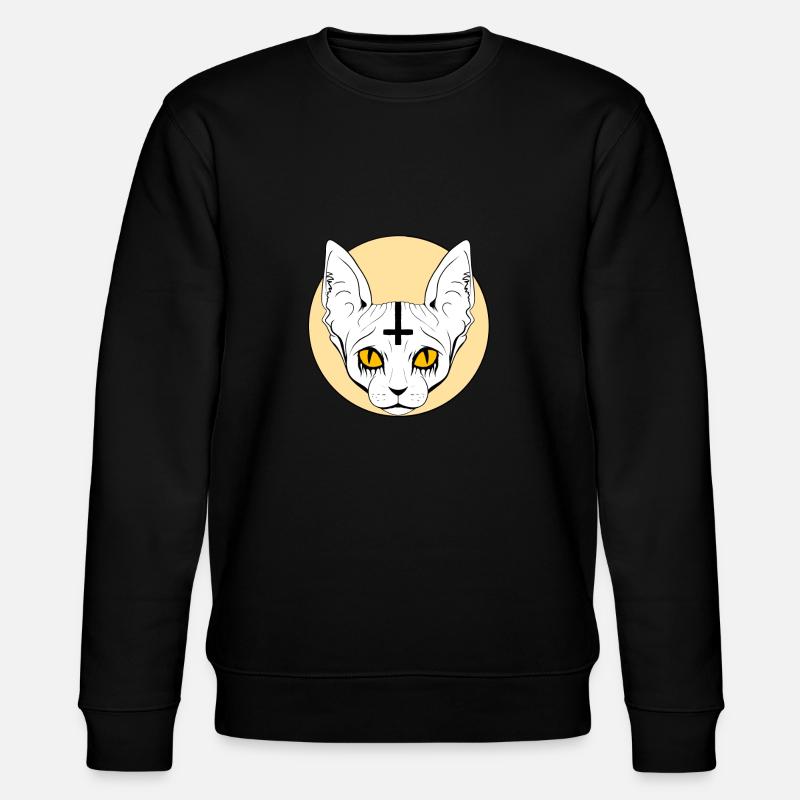 Satanic Baphomet Cat - Stanley/Stella Unisex Bio-Sweatshirt CHANGER  - Schwarz