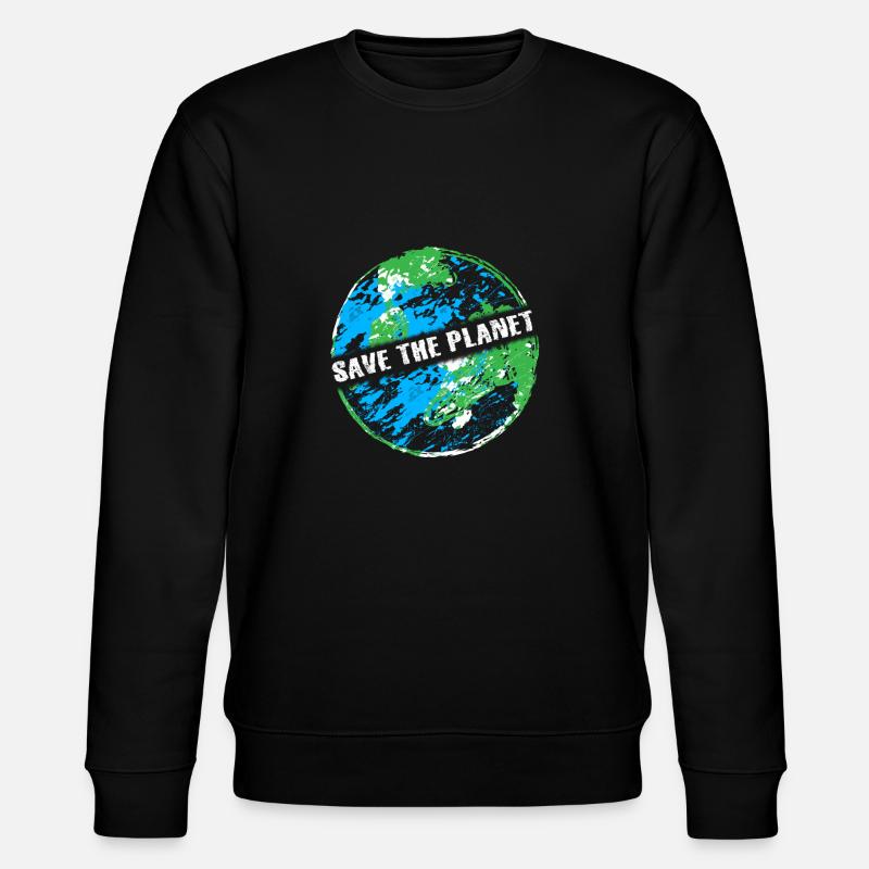 Save the planet Climate change Earth Earth green eco - Stanley/Stella CHANGER Unisex Organic Sweatshirt - black