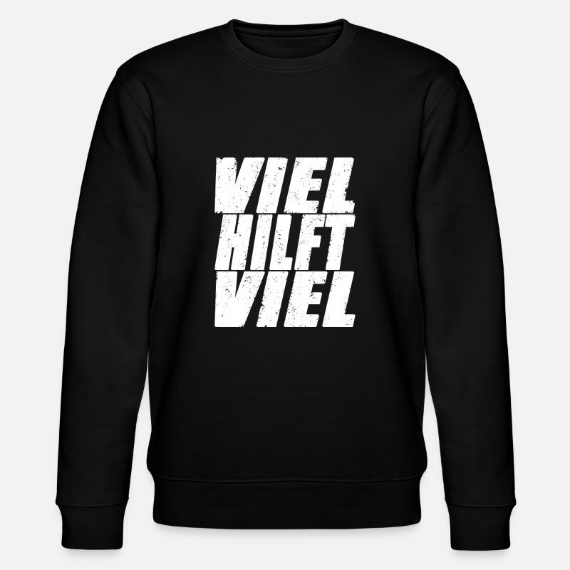 Viel Hilft - Stanley/Stella Unisex Bio-Sweatshirt CHANGER - Schwarz