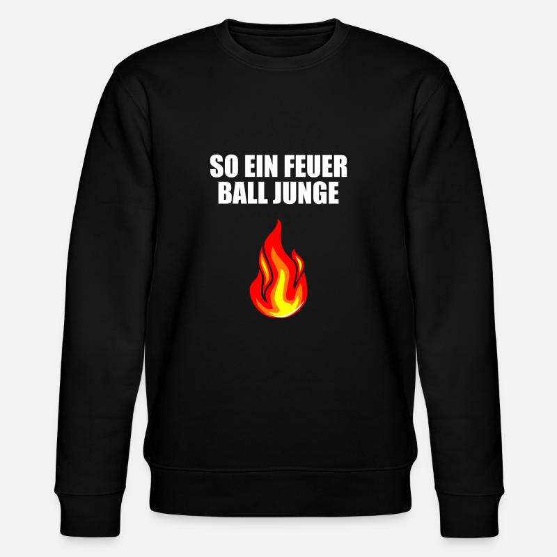 So ein Feuerball Junge - Stanley/Stella Unisex Bio-Sweatshirt CHANGER  - Schwarz