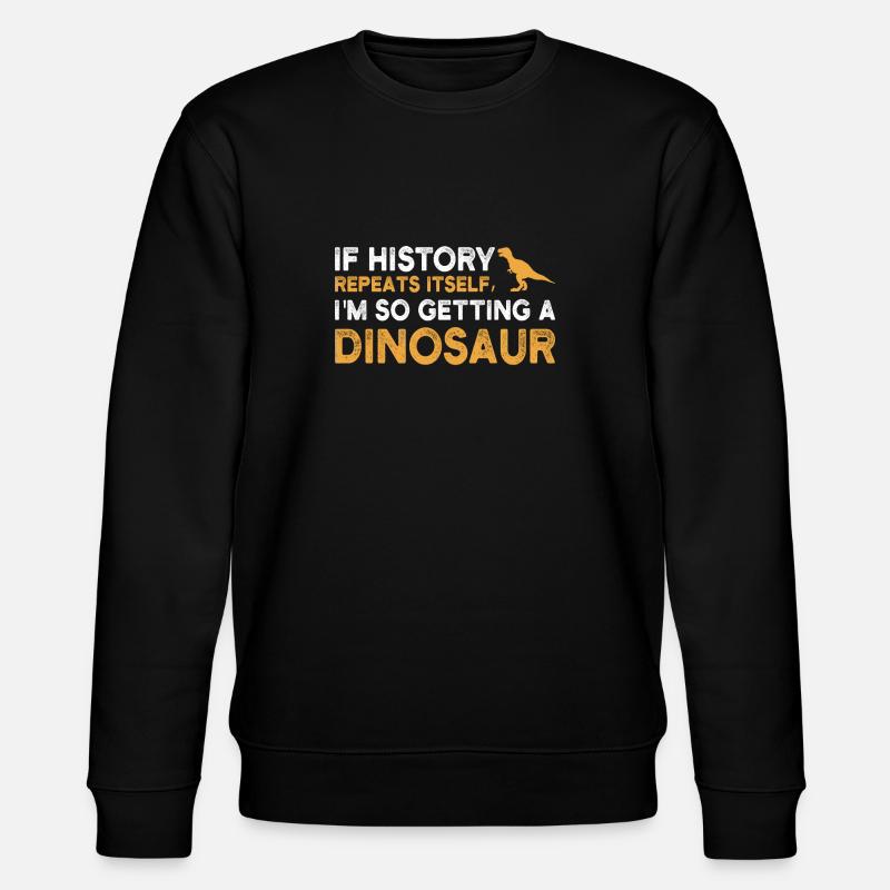 dinosaur - Shirt - Stanley/Stella Unisex Bio-Sweatshirt CHANGER  - Schwarz