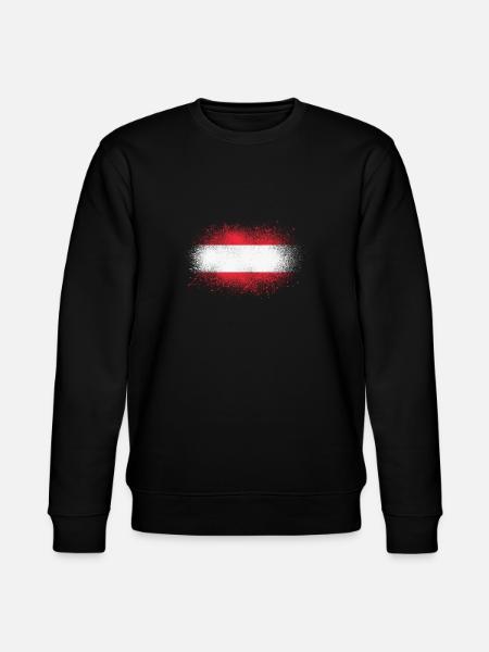 Austria Grunge Austrian Flag Gift - Stanley/Stella CHANGER Unisex Organic Sweatshirt - black