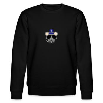 Polizei Maus, Sheriff Cops Polizist Polizei-Tier - Stanley/Stella Unisex Bio-Sweatshirt CHANGER  - Schwarz - Vorne - Nik (191cm) & Marisol (170cm)