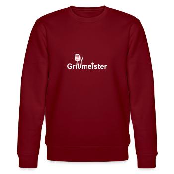 Grillmeister Grillmaster Grillen Grillschürze - Stanley/Stella Unisex Bio-Sweatshirt CHANGER  - Burgunderrot - Vorne - Nik (191cm) & Marisol (170cm)