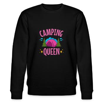 Camping Queen - Graphique camping - Sweat bio CHANGER Stanley/Stella Unisexe - noir - Devant - Nik (191cm) & Marisol (170cm)