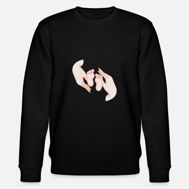 Babyfüße - Stanley/Stella Unisex Bio-Sweatshirt CHANGER  - Schwarz