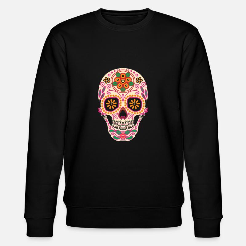 Sugarskull Bemalung - Stanley/Stella Unisex Bio-Sweatshirt CHANGER  - Schwarz