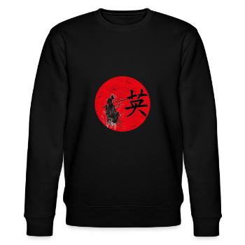 Mut Japanische Kunst - Stanley/Stella Unisex Bio-Sweatshirt CHANGER  - Schwarz - Vorne - Nik (191cm) & Marisol (170cm)