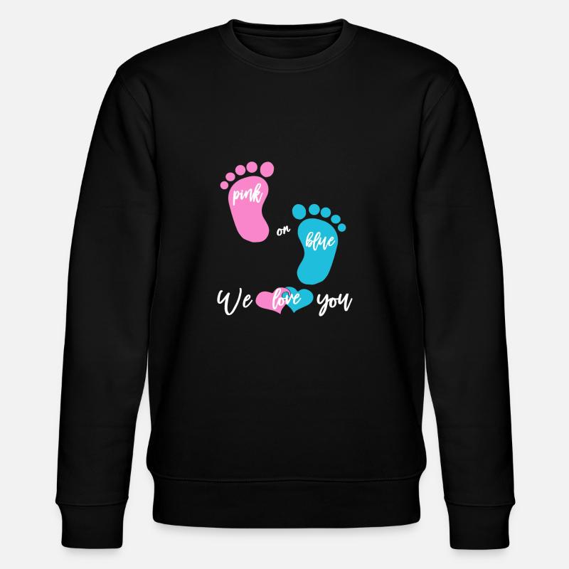 Babyparty Mädchen oder Junge - Stanley/Stella Unisex Bio-Sweatshirt CHANGER  - Schwarz