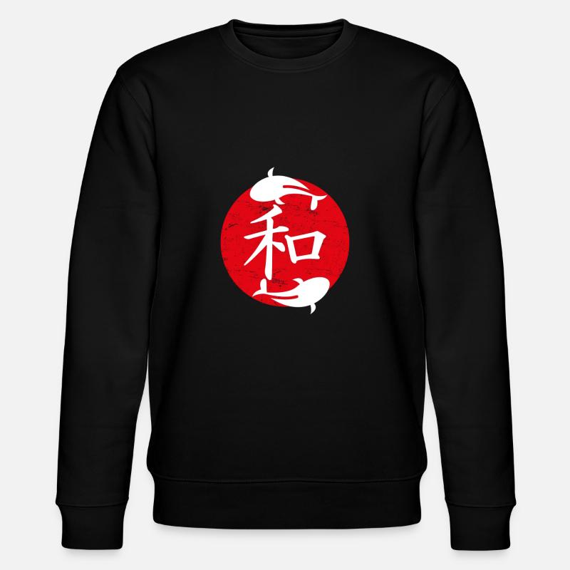 Frieden japanische Kunst - Stanley/Stella Unisex Bio-Sweatshirt CHANGER  - Schwarz