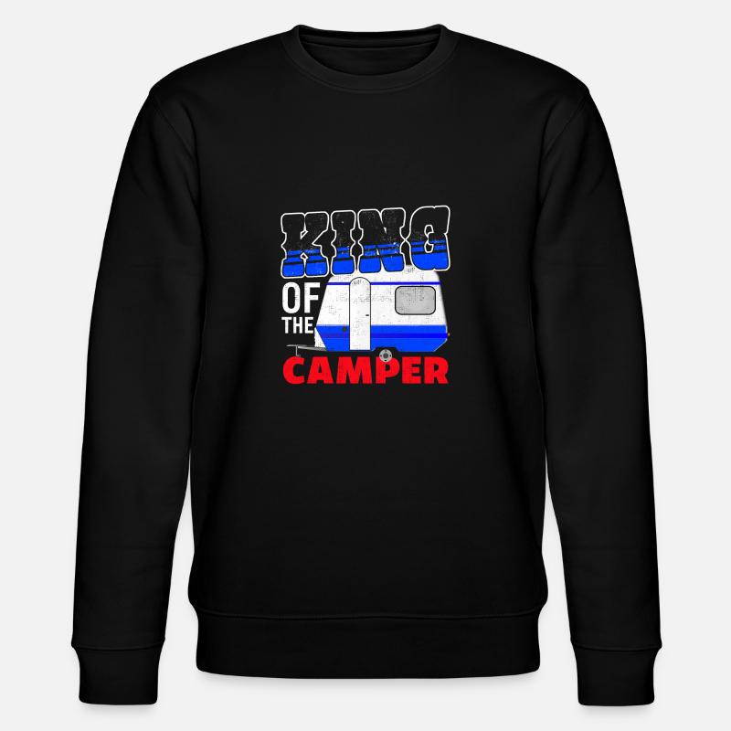 Camping König - Stanley/Stella Unisex Bio-Sweatshirt CHANGER  - Schwarz