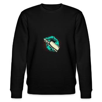 Vape - Stanley/Stella Unisex Bio-Sweatshirt CHANGER  - Schwarz - Vorne - Nik (191cm) & Marisol (170cm)