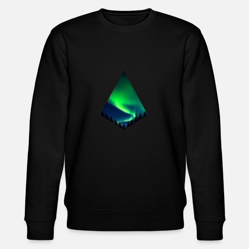 Aurora Borealis - Polarlichter - Stanley/Stella Unisex Bio-Sweatshirt CHANGER  - Schwarz