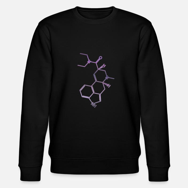 LSD Strukturformel Acid Molekül - Stanley/Stella Unisex Bio-Sweatshirt CHANGER  - Schwarz