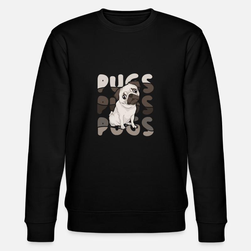 Mops - Stanley/Stella Unisex Bio-Sweatshirt CHANGER  - Schwarz