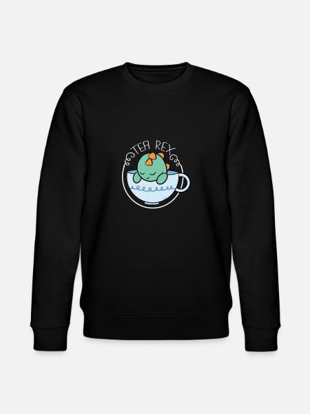 Tea Rex tea tea drinker - Stanley/Stella CHANGER Unisex Organic Sweatshirt - black