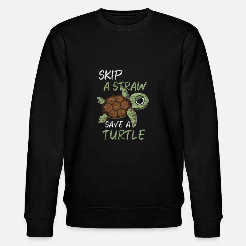 Schildkröte - Stanley/Stella Unisex Bio-Sweatshirt CHANGER  - Schwarz