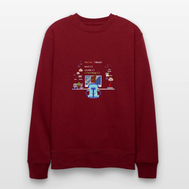 Eat Sleep Code Computer Science Programming Stanley/Stella CHANGER Unisex Organic Sweatshirt