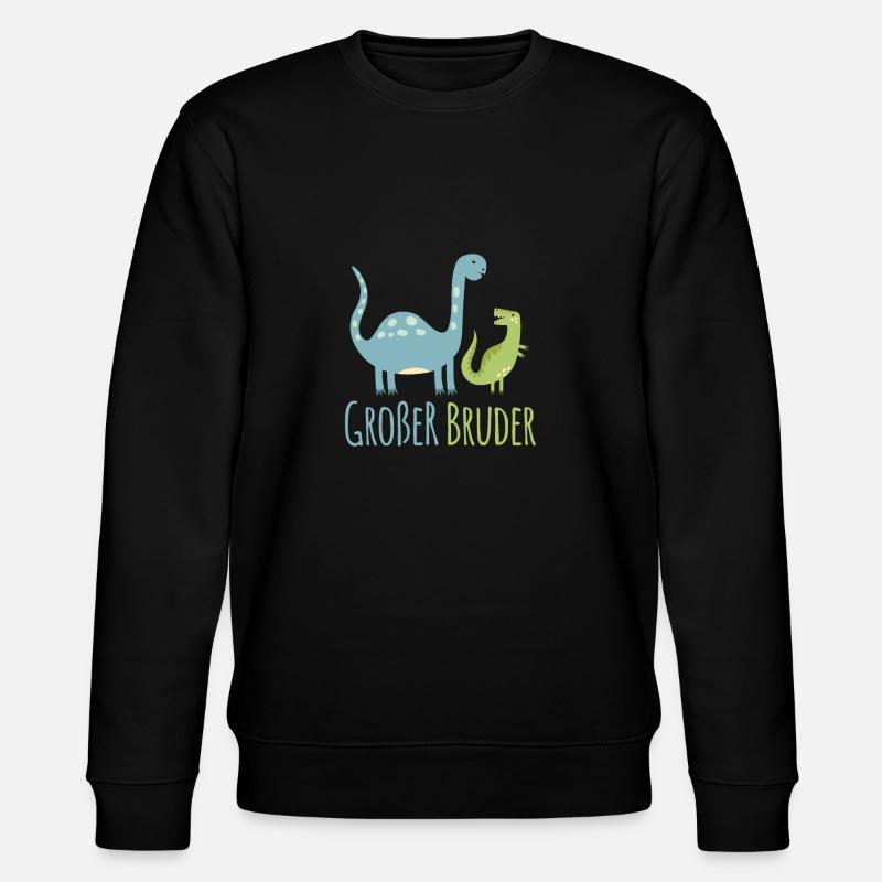Grosser Bruder Dino Trex T-Shirt Geschenk Idee - Stanley/Stella Unisex Bio-Sweatshirt CHANGER  - Schwarz