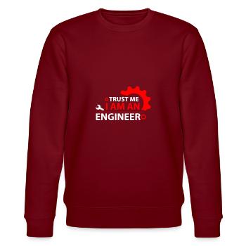 Trust Me I Am An Engineer Vol 2 - Stanley/Stella CHANGER Unisex Organic Sweatshirt - burgundy - Front - Nik (191cm) & Marisol (170cm)