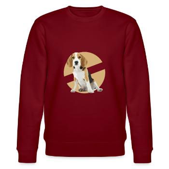 Beagle - Stanley/Stella Unisex Bio-Sweatshirt CHANGER  - Burgunderrot - Vorne - Nik (191cm) & Marisol (170cm)