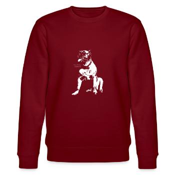 Perro De Pressa Canario Dogo Canario - Stanley/Stella Unisex Bio-Sweatshirt CHANGER  - Burgunderrot - Vorne - Nik (191cm) & Marisol (170cm)