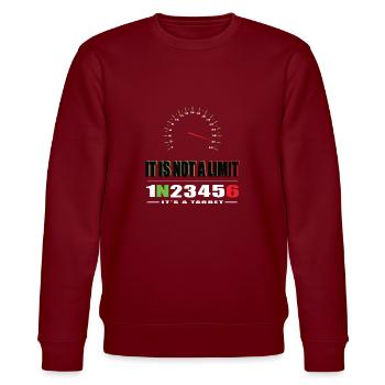 Motorrad Straßenmotorrad Superbike Geschenk - Stanley/Stella Unisex Bio-Sweatshirt CHANGER  - Burgunderrot - Vorne - Nik (191cm) & Marisol (170cm)