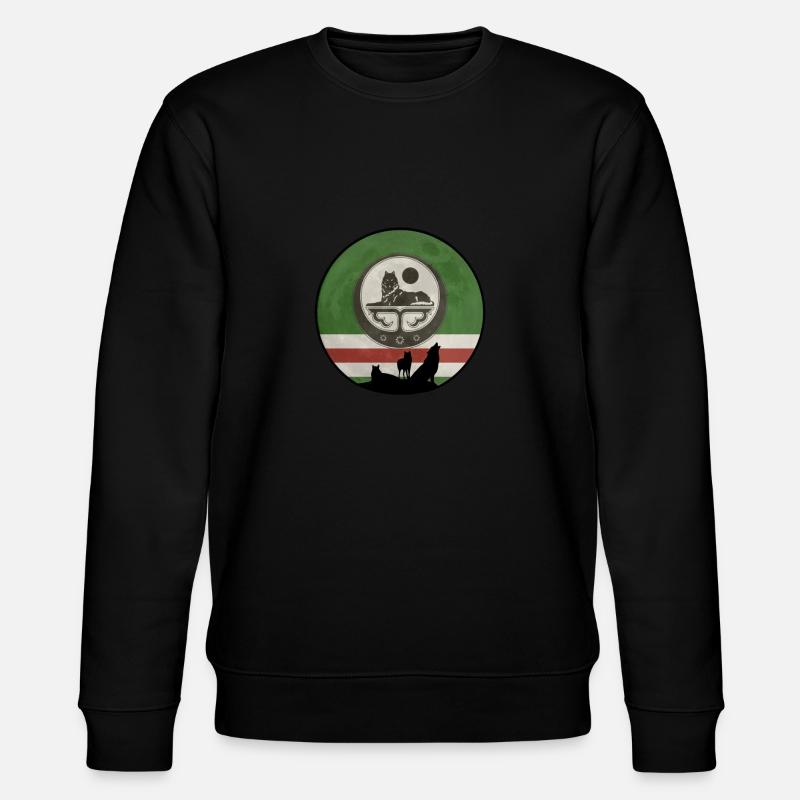 chechnya Moon chechen Wolf - Stanley/Stella Unisex Bio-Sweatshirt CHANGER - Schwarz