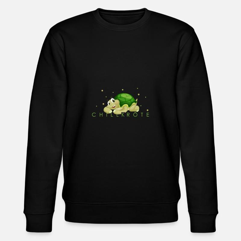 Chillkröte Schildkröte - Stanley/Stella Unisex Bio-Sweatshirt CHANGER  - Schwarz