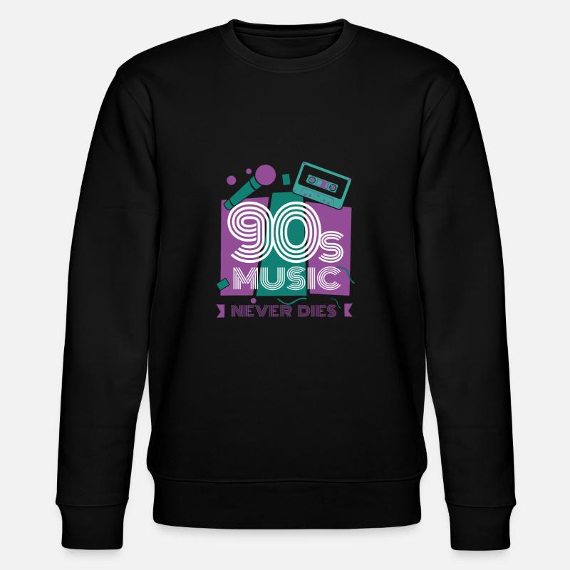 90 er - Stanley/Stella Unisex Bio-Sweatshirt CHANGER  - Schwarz