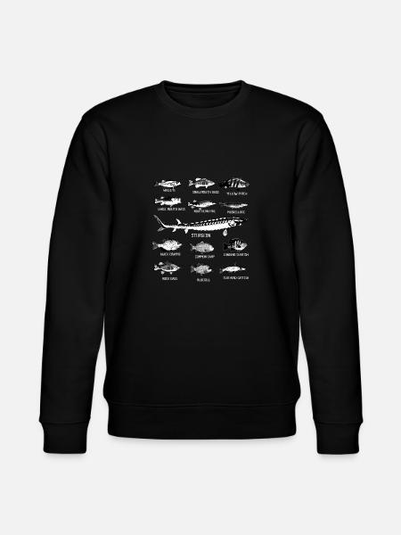 13 Soorten Zoetwater Vis Geschenkontwerp Vissen - Stanley/Stella Uniseks bio-sweatshirt CHANGER  - zwart