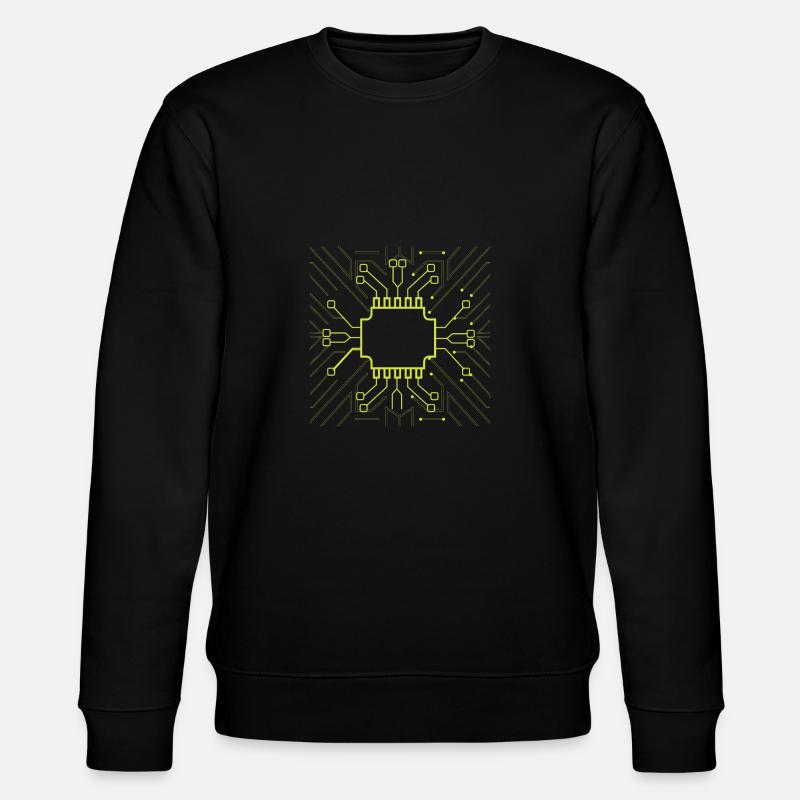 Computer Scientist Admin Hardware CPU - Stanley/Stella CHANGER Unisex Organic Sweatshirt - black