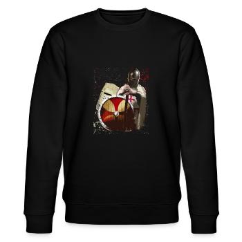 Ritter Templer Tempelritter Kreuzritter Kreuzzug - Stanley/Stella Unisex Bio-Sweatshirt CHANGER  - Schwarz - Vorne - Nik (191cm) & Marisol (170cm)