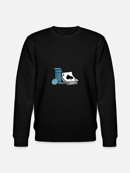 Poker and poker chips - Stanley/Stella CHANGER Unisex Organic Sweatshirt - black