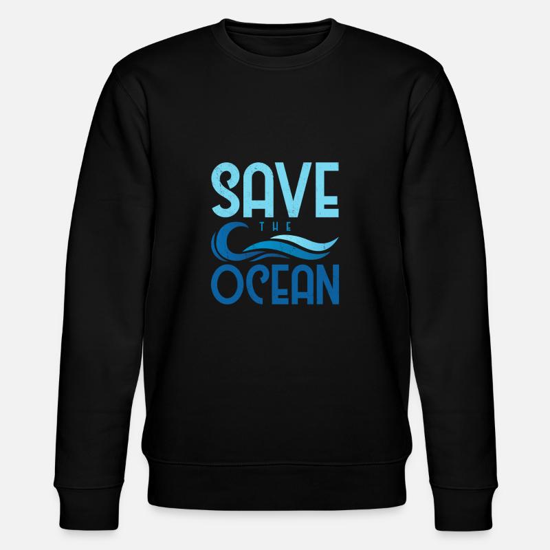 Save the Ocean - Stanley/Stella Unisex Bio-Sweatshirt CHANGER  - Schwarz