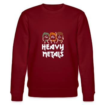 Heavy Metal Schwermetalle Musiker Chemie - Stanley/Stella Unisex Bio-Sweatshirt CHANGER  - Burgunderrot - Vorne - Nik (191cm) & Marisol (170cm)