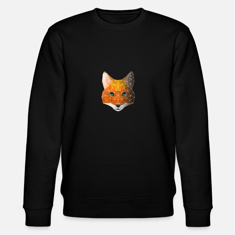Polygon Geometrie Fuchs - Stanley/Stella Unisex Bio-Sweatshirt CHANGER  - Schwarz