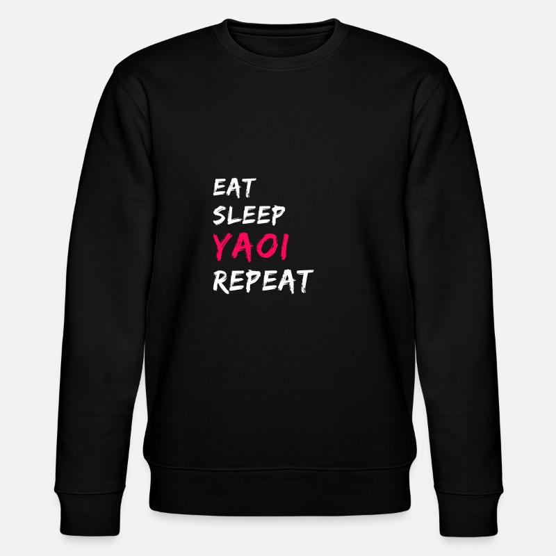 Eat Sleep Yaoi Repeat - Stanley/Stella CHANGER Unisex Organic Sweatshirt - black