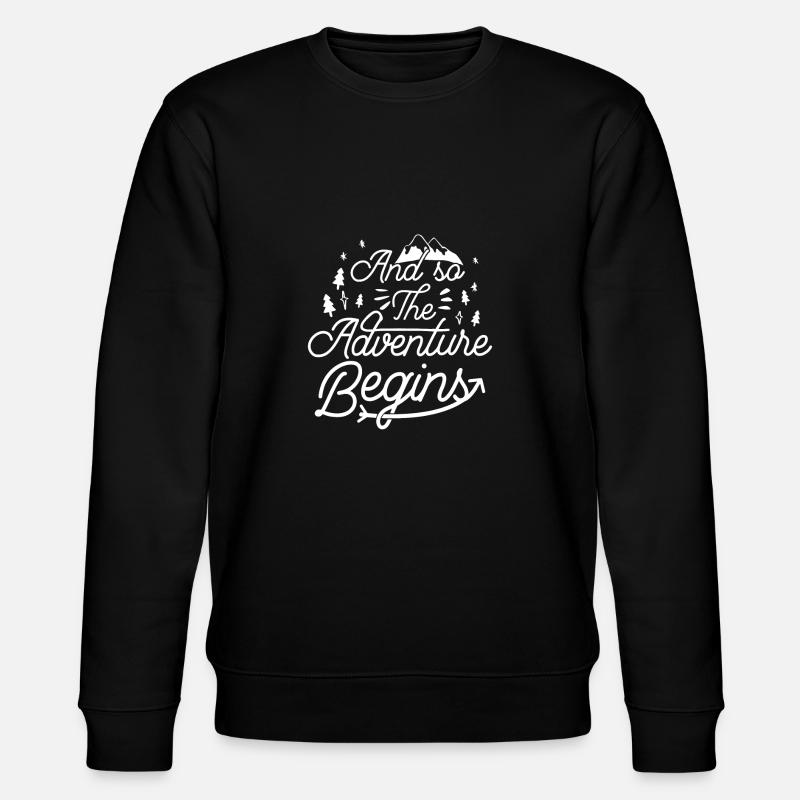 Und so beginnt das Abenteuer - Stanley/Stella Unisex Bio-Sweatshirt CHANGER - Schwarz