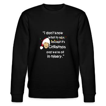 Clark Griswold Weisheit - Stanley/Stella Unisex Bio-Sweatshirt CHANGER  - Schwarz - Vorne - Nik (191cm) & Marisol (170cm)