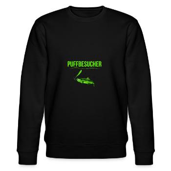 Forellen Angler Angeln Forellenpuff Puffbesucher - Stanley/Stella Unisex Bio-Sweatshirt CHANGER  - Schwarz - Vorne - Nik (191cm) & Marisol (170cm)