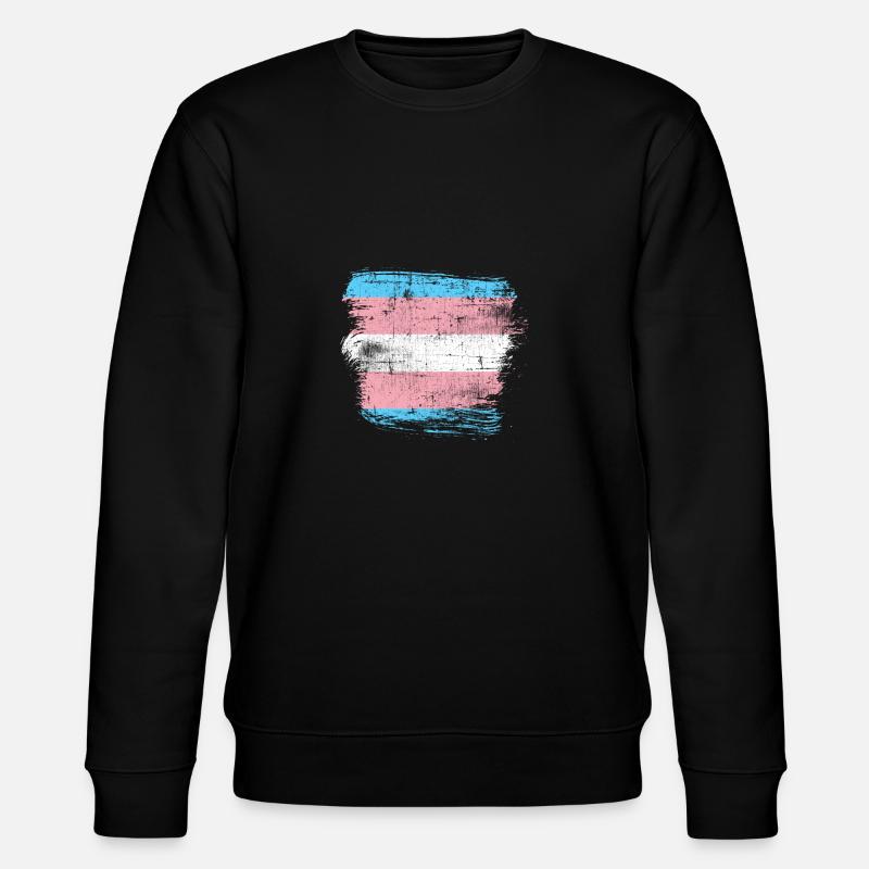 Drapeau transgenre - Sweat bio CHANGER Stanley/Stella Unisexe - noir