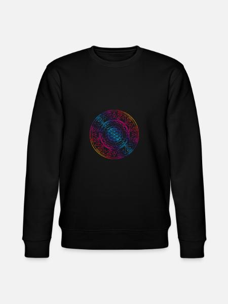 Sacred Geometry TetraFlower - Stanley/Stella CHANGER Unisex Organic Sweatshirt - black