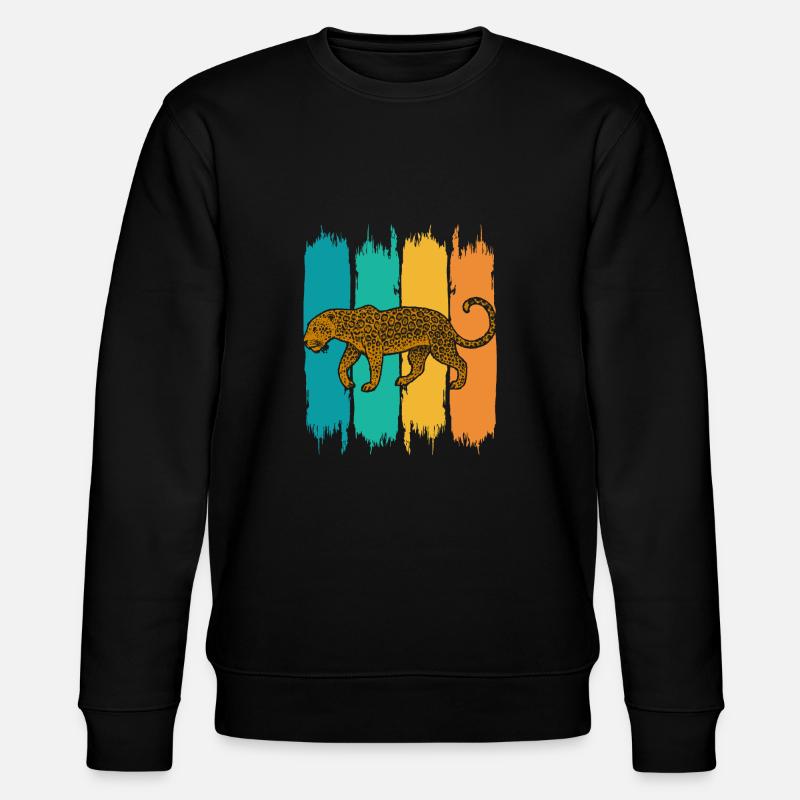Leopard - Stanley/Stella Unisex Bio-Sweatshirt CHANGER  - Schwarz
